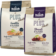 Kombipaket bosch HPC Plus Adult Strauß & Kartoffel 2,5 kg & bosch HPC Plus Adult Forelle & Kartoffel 2,5 kg