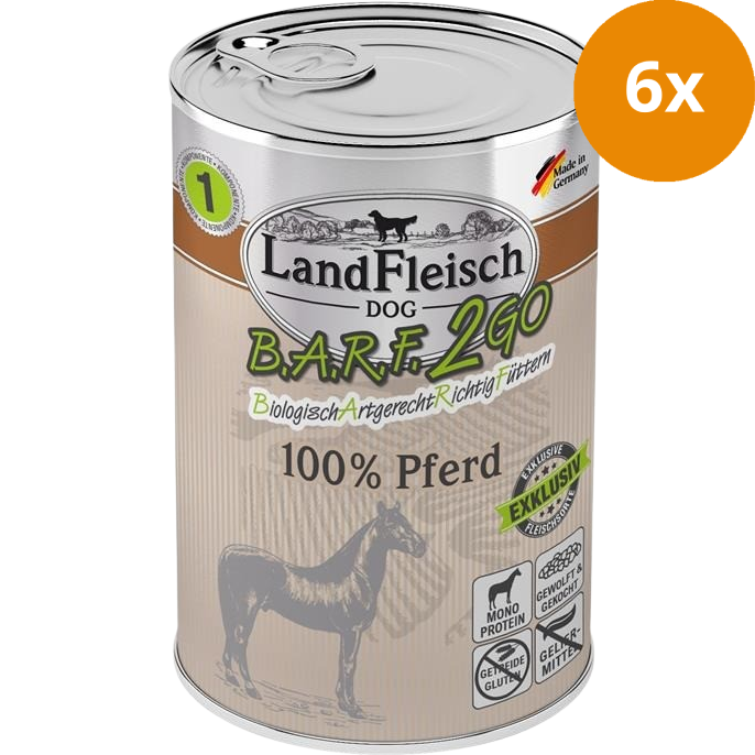 LandFleisch B.A.R.F.2GO Exklusiv Pferd 400 g