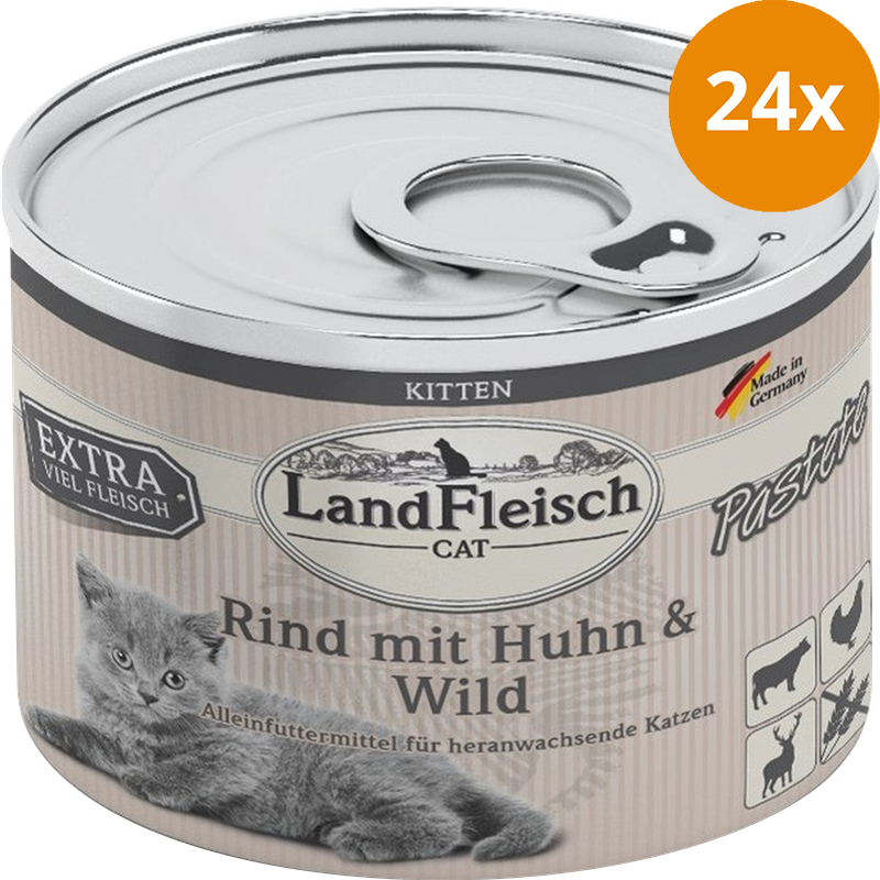 LandFleisch Kitten Pastete Rind, Huhn & Wild 100 g