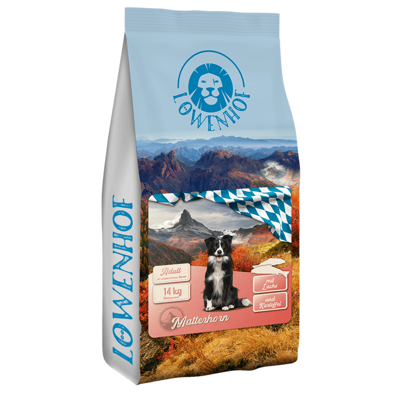 Löwenhof Matterhorn Adult (mit Lachs und Kartoffel)