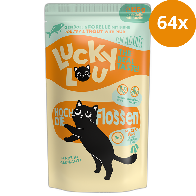 Lucky Lou PB Lifestage Adult Geflügel + Forelle 125 g