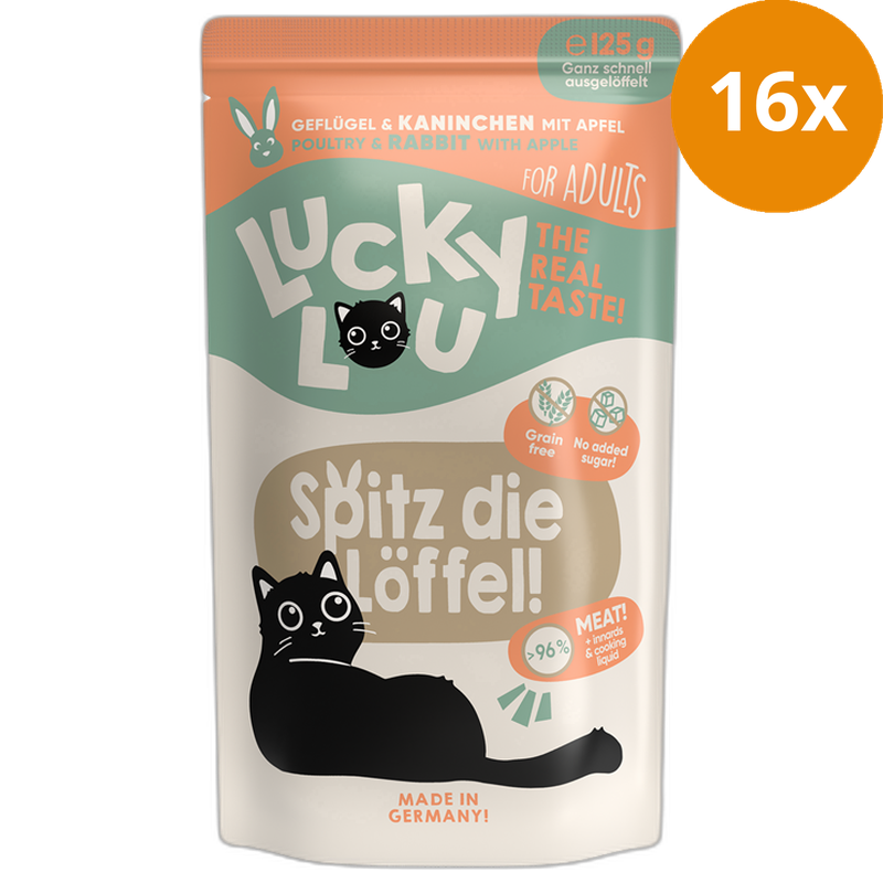 Lucky Lou PB Lifestage Adult Geflügel + Kaninchen 125 g