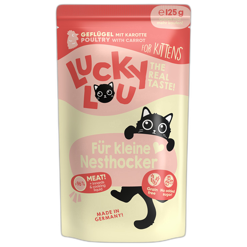 Lucky Lou Lifestage Kitten Geflügel 125 g