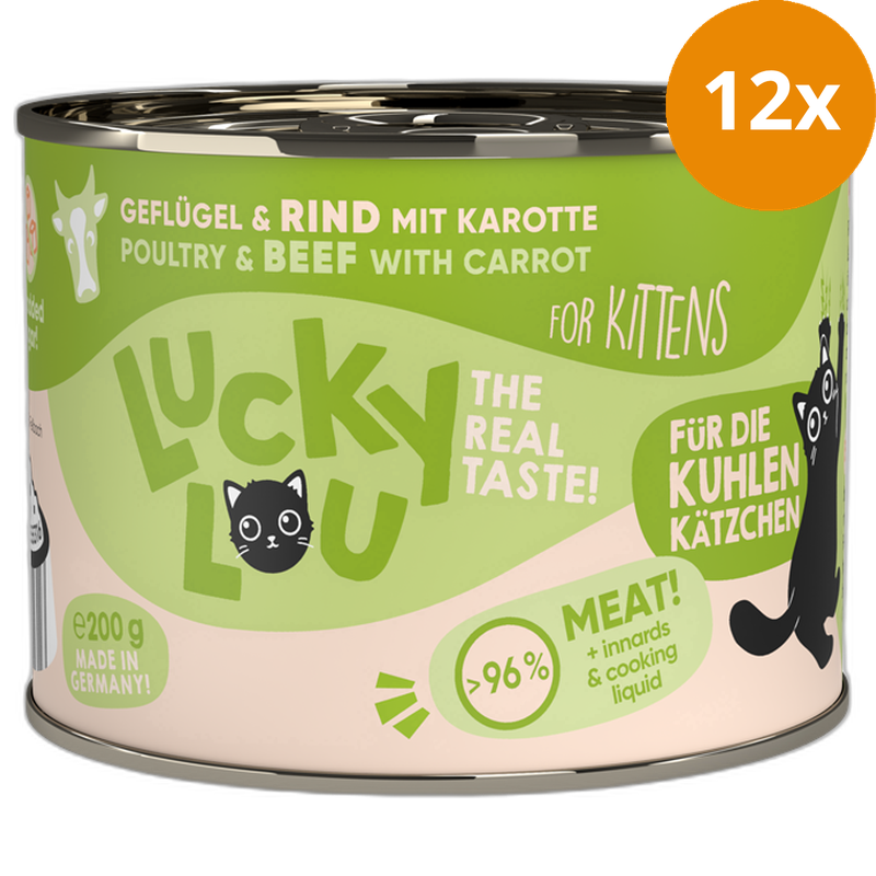 Lucky Lou Dose Lifestage Kitten Geflügel + Rind 200 g