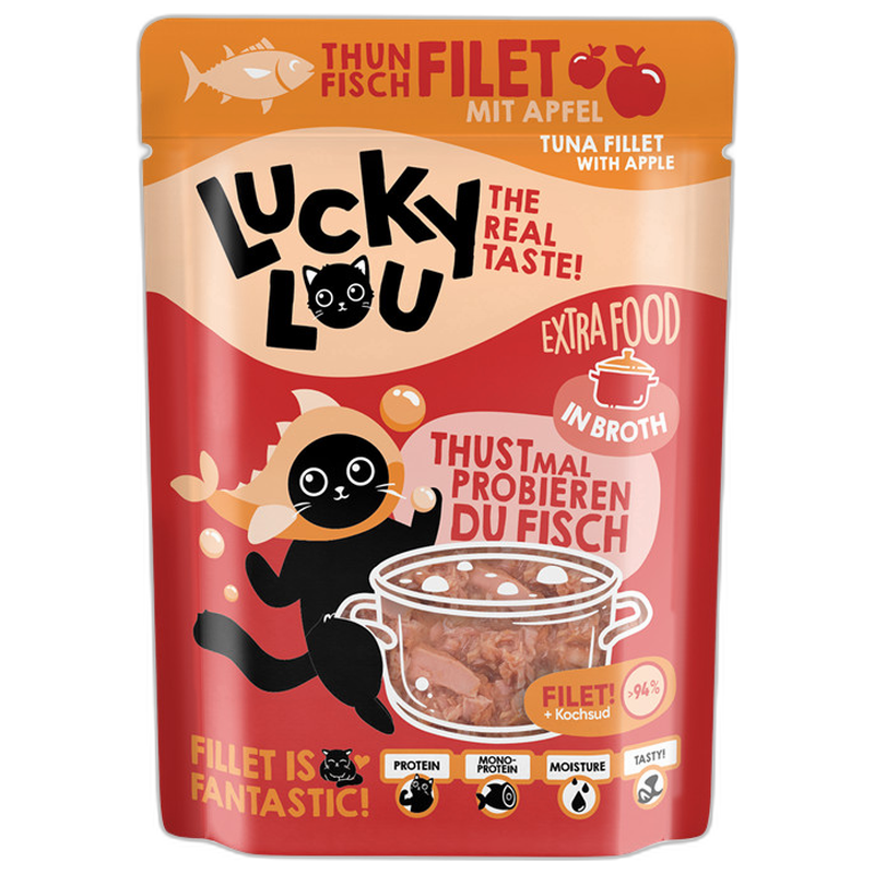Lucky Lou Extra Food Thunfisch mit Apfel in Sud 70 g