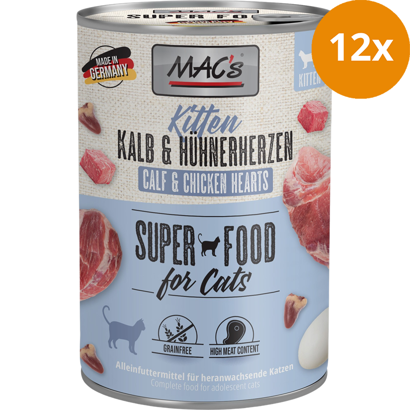 MAC's Cat Kitten Kalb & Hühnerherzen 400 g