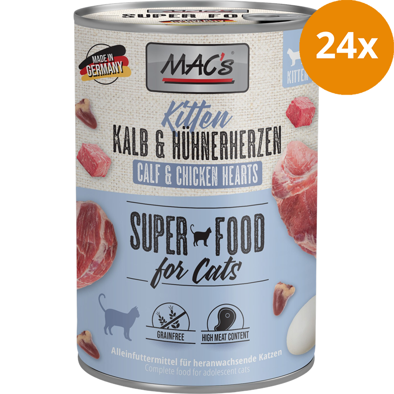 MAC's Cat Kitten Kalb & Hühnerherzen 400 g