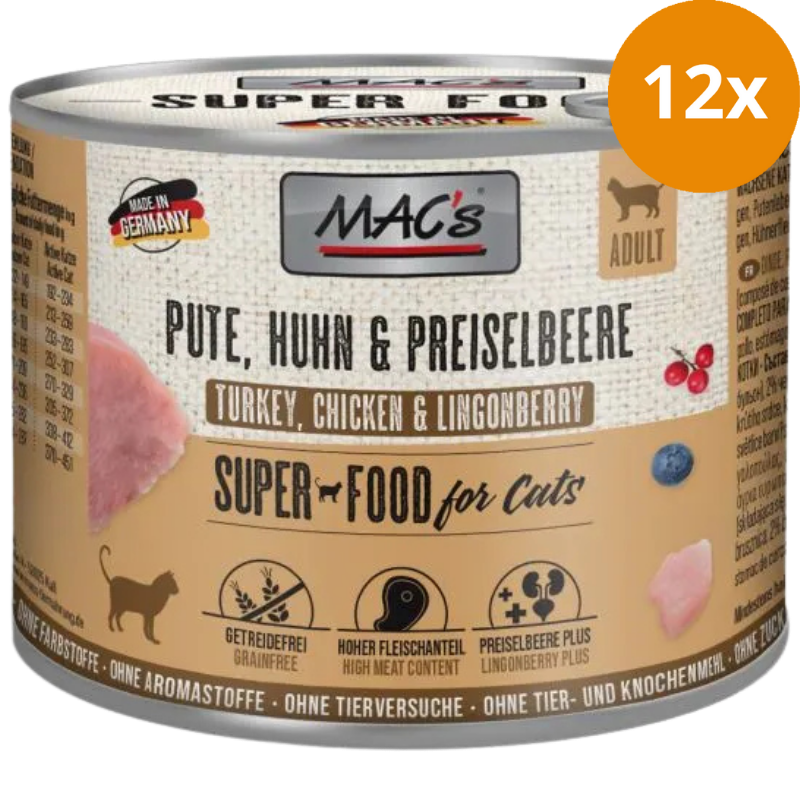 MAC's Cat Pute, Huhn & Preiselbeere 200 g