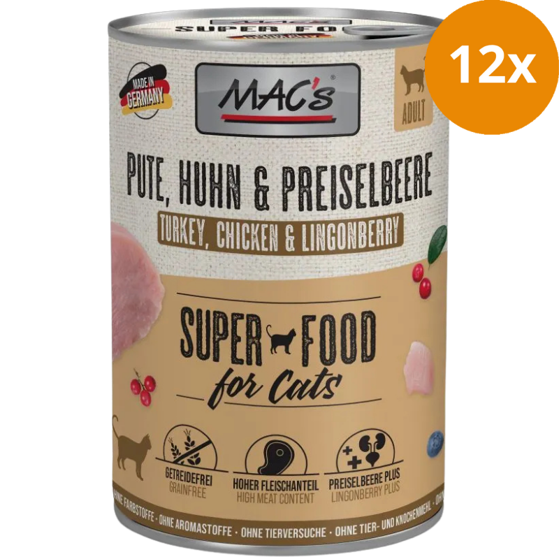 MAC's Cat Pute, Huhn & Preiselbeere 400 g