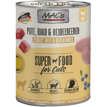 MAC's Cat Pute, Rind & Heidelbeeren 800 g