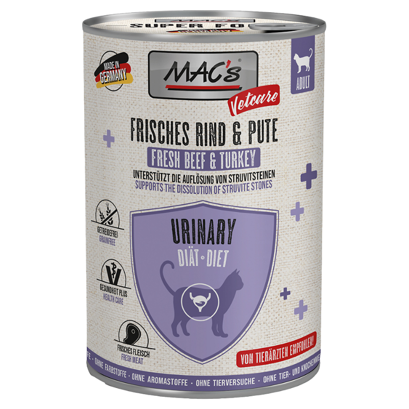 MAC's Cat Vetcare Urinary Rind & Pute 400 g