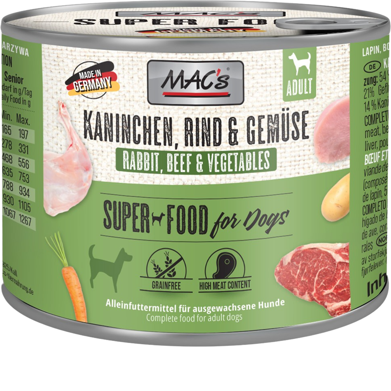MAC's Dog Kaninchen, Rind & Gemüse 200 g