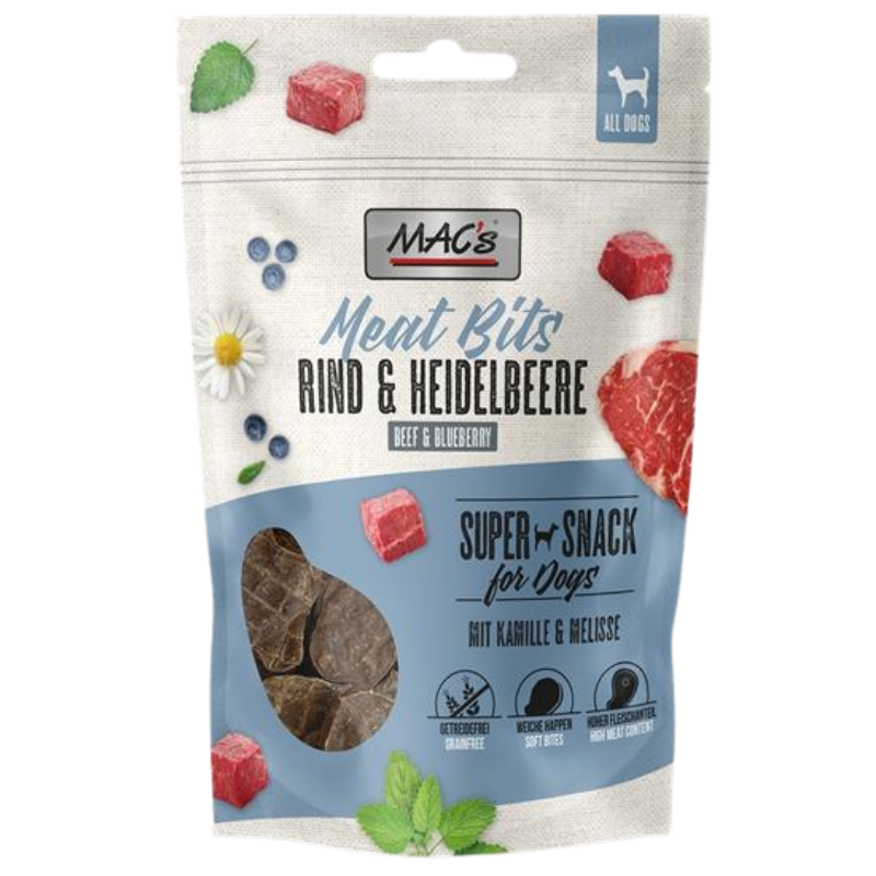 MAC's Dog Meat Bits Rind & Heidelbeere 90 g