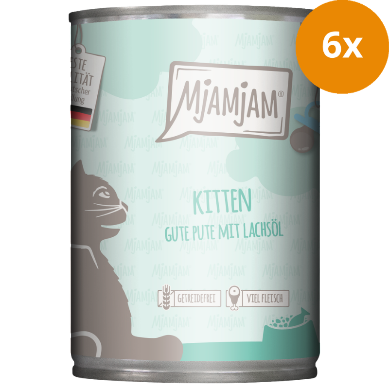 MjAMjAM Kitten gute Pute mit Lachsöl 400 g