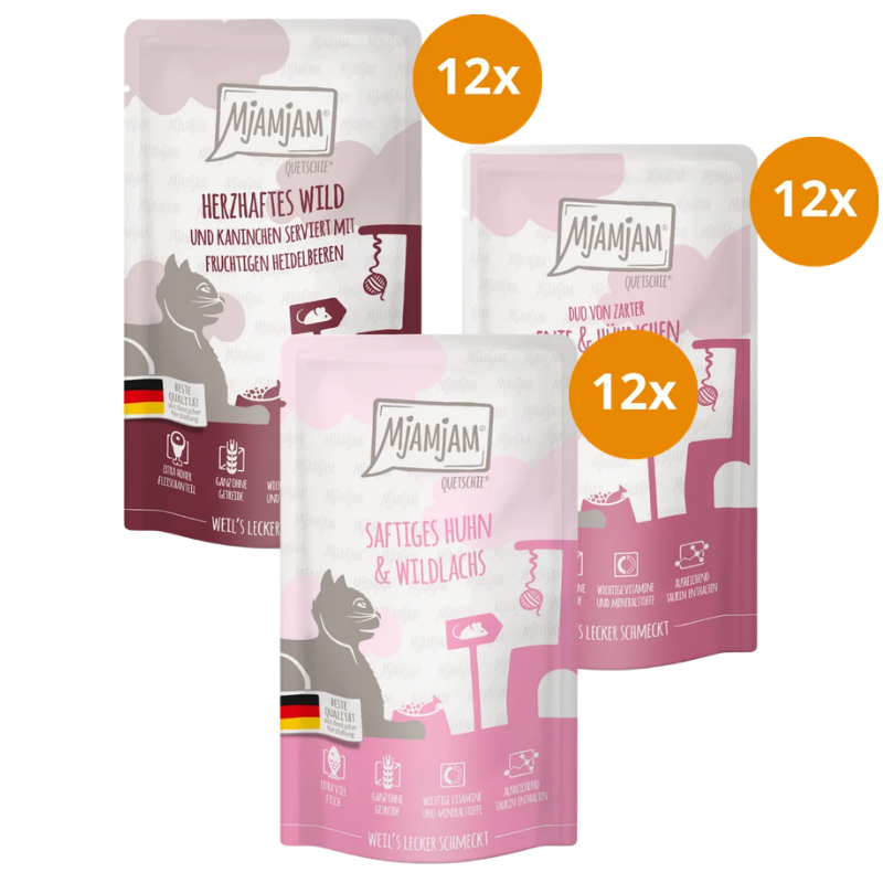 Mjamjam Quetschie 125 g - Mix Sparpaket