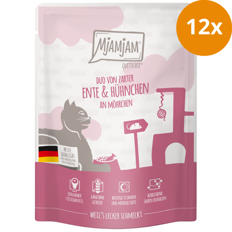 MjAMjAM Quetschie DUO Ente + Huhn Möhre 300 g