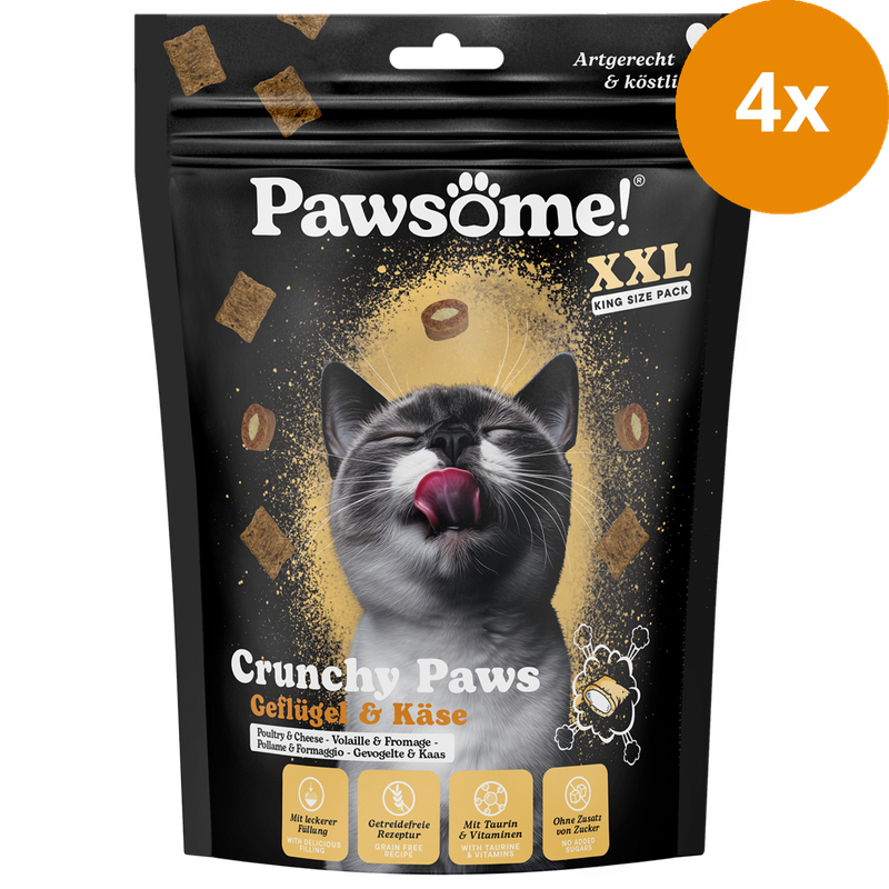 Pawsome! Crunchy Paws Geflügel & Käse 150 g