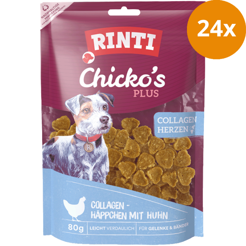 Rinti Chicko Plus Collagen Herzen mit Huhn 80 g