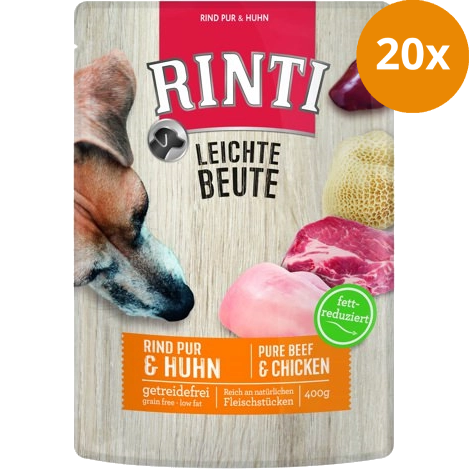 Rinti Frischbeutel Leichte Beute Rind Pur & Huhn 400 g