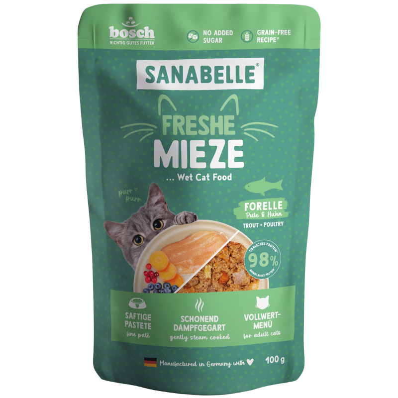Sanabelle Freshe Mieze Forelle, Pute & Huhn 100 g
