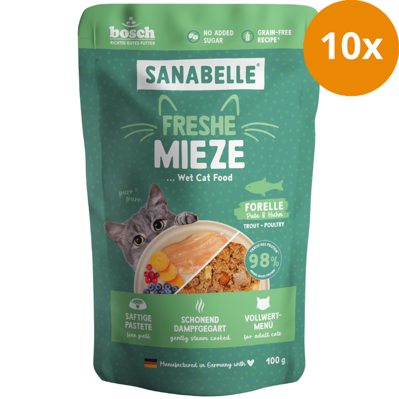 Sanabelle Freshe Mieze Forelle, Pute & Huhn 100 g