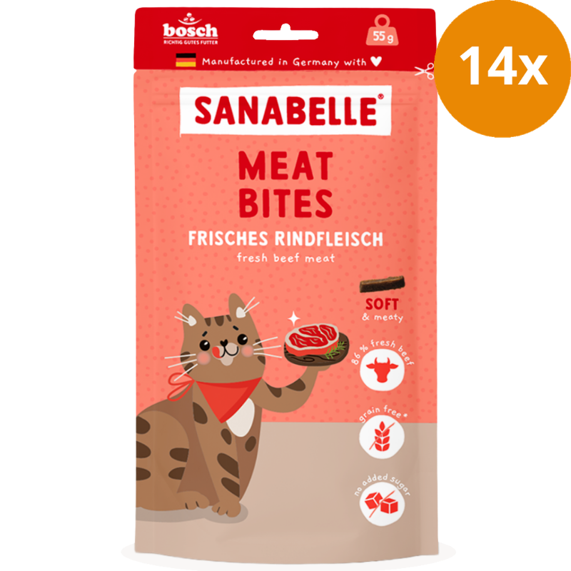 Sanabelle Meat Bites Frisches Rindfleisch 55 g