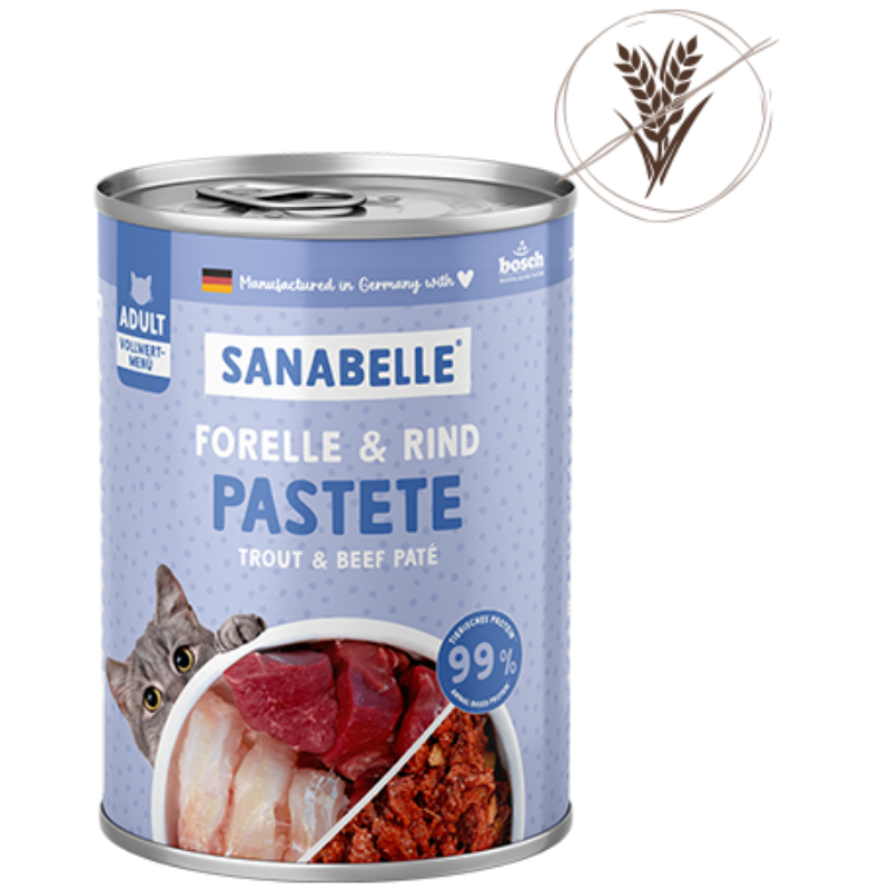 Sanabelle Nassfutter mit Forelle & Rind 400 g