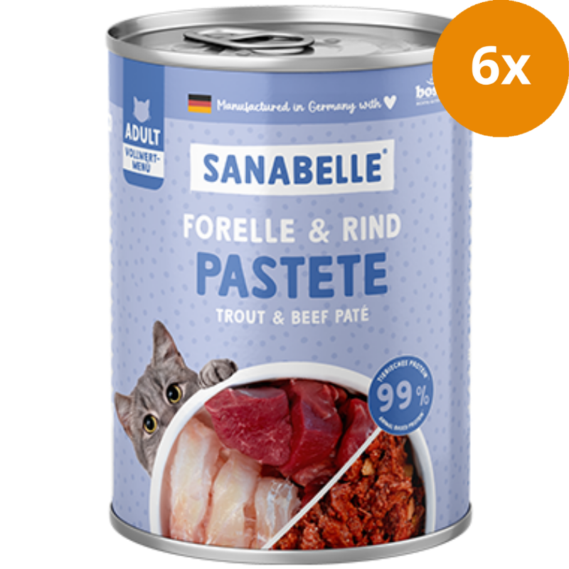Sanabelle Nassfutter mit Forelle & Rind 400 g