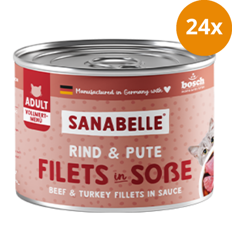 Sanabelle Nassfutter mit Rind & Pute 180 g