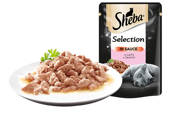 Sheba Zarte Streifen mit Lachs 85 g