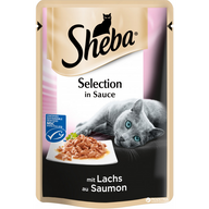 Sheba Zarte Streifen mit Lachs 85 g