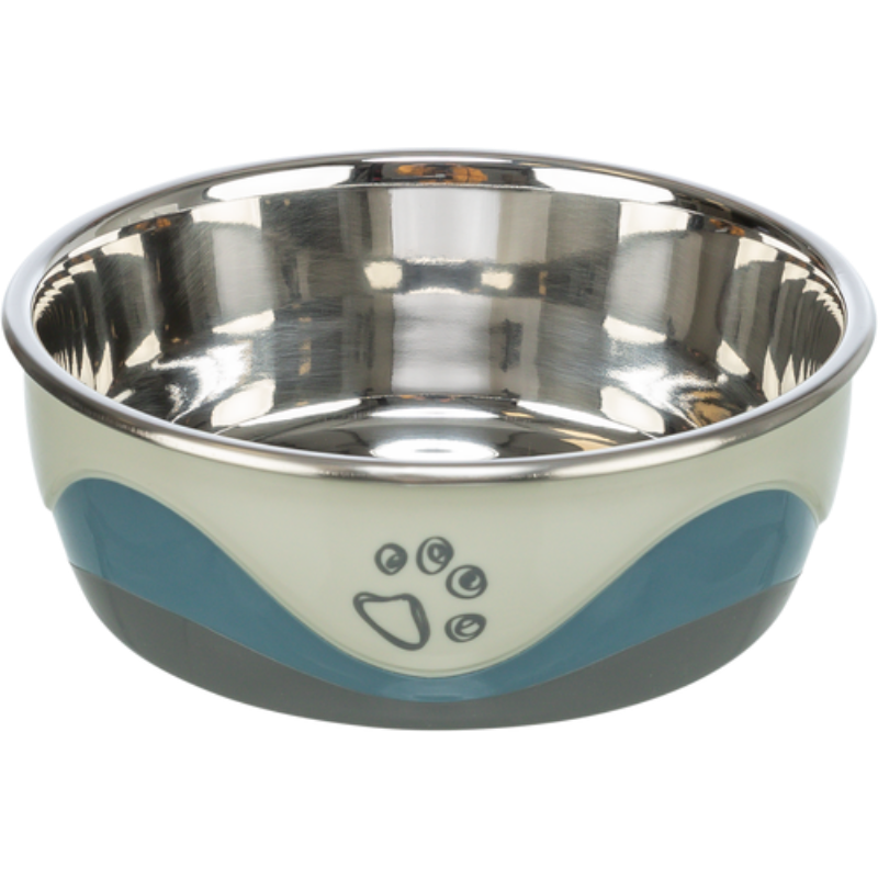TRIXIE Edelstahlnapf mit Silikoneinlagen