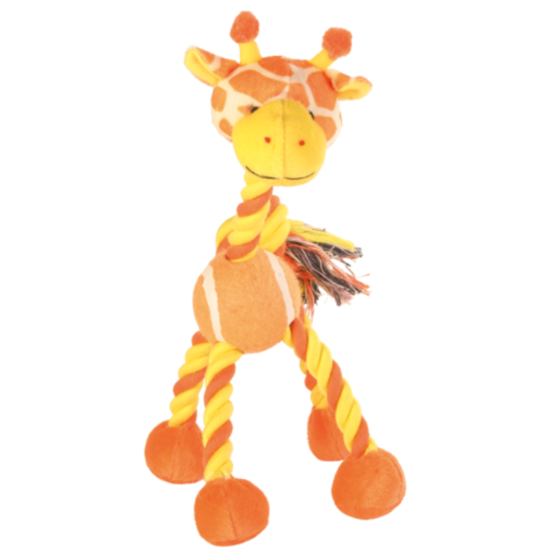 TRIXIE Giraffe mit Tennisball und Tau