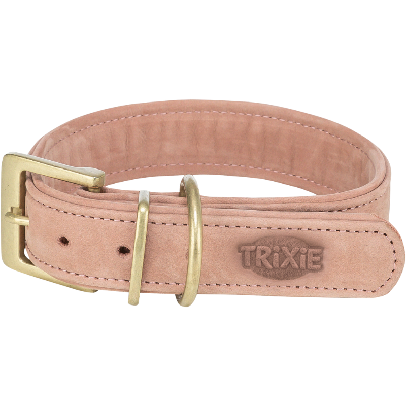 TRIXIE Pure Halsband, Leder extra breit