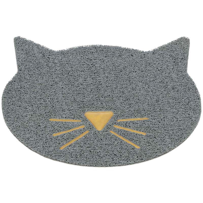 TRIXIE Vorleger für Katzentoiletten, Katzenkopf, PVC