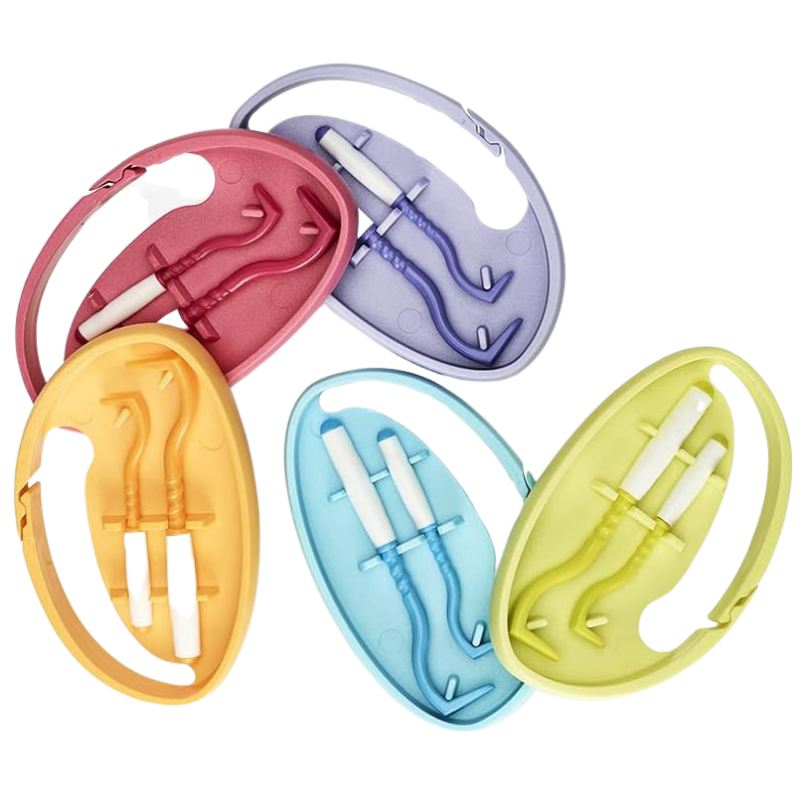 Tick Twister by OTom Zeckenhaken mit Silikongriff 2 Stück Multicolor mit Clipbox