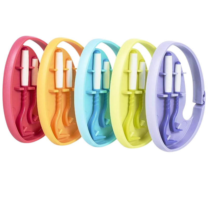 Tick Twister by OTom Zeckenhaken mit Silikongriff 2 Stück Multicolor mit Clipbox