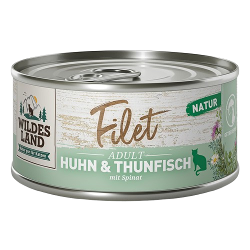 Wildes Land Filet Huhn & Thunfisch mit Spinat