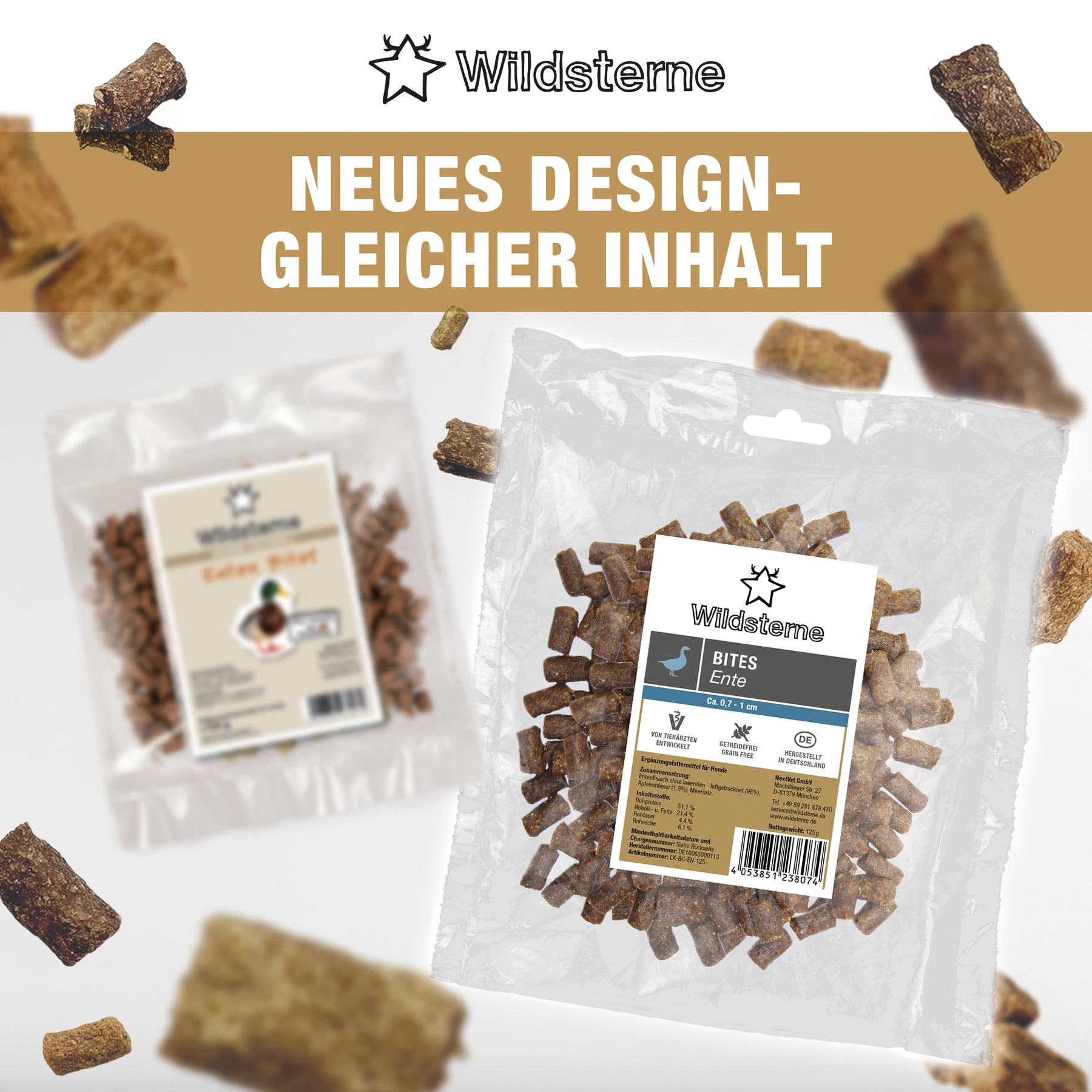 Wildsterne Bites Ente 125 g