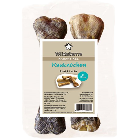 Wildsterne Kauknochen Rind & Lachs 17 cm (200 g)