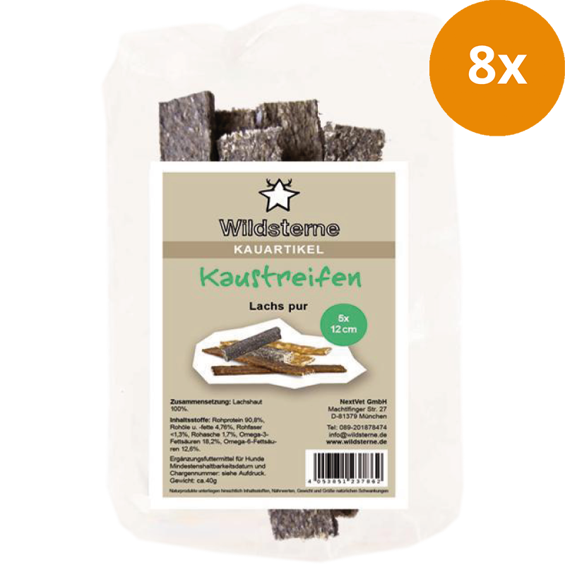 Wildsterne Kaustreifen Lachs pur 12 cm (40 g)