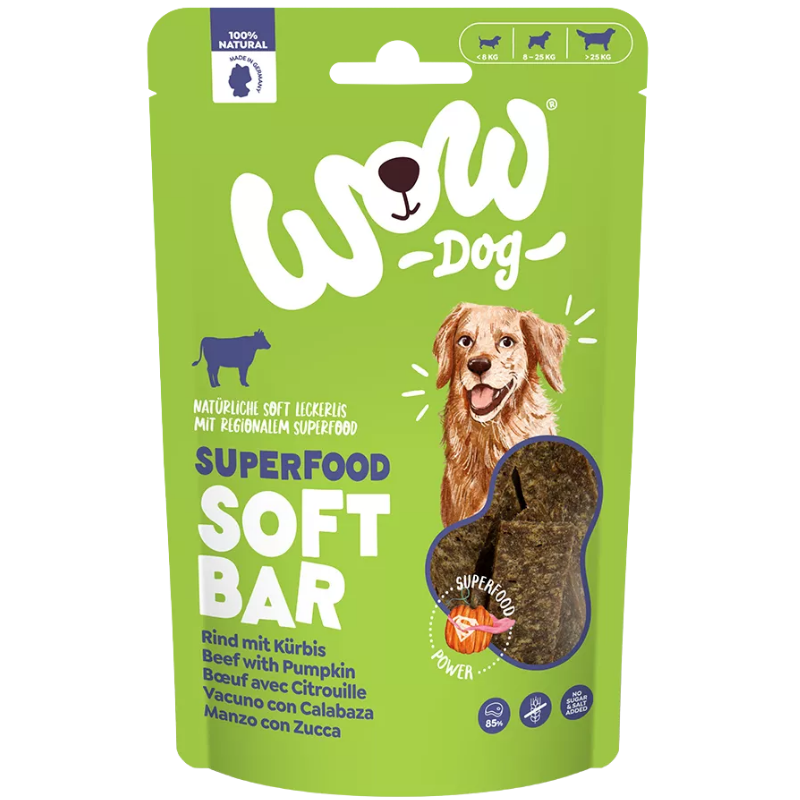 Wow Dog Superfood Soft Bar Rind 150 g