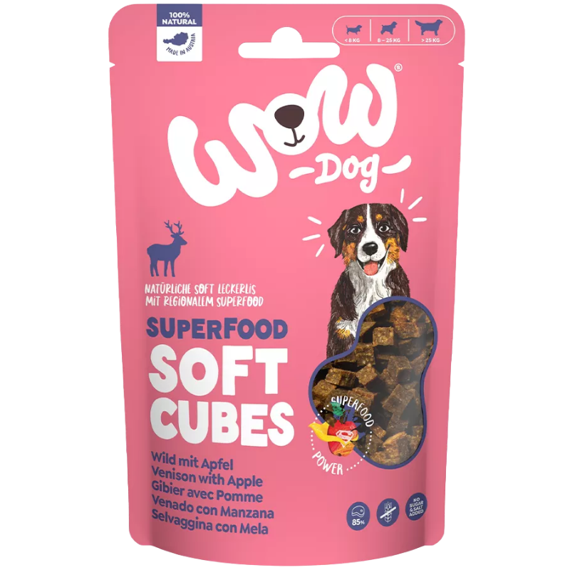 Wow Dog Superfood Soft Cubes Wild 150 g